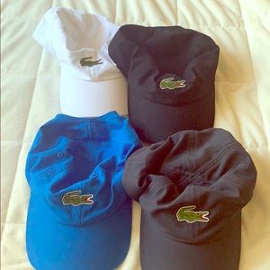 4 Brand New Lacoste Hats